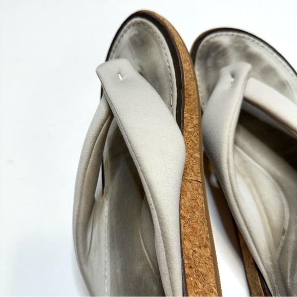 Rag & Bone Parque Thong Recycled Neoprene Flip Flop Sandals Off White Cork Sole - Picture 10 of 13
